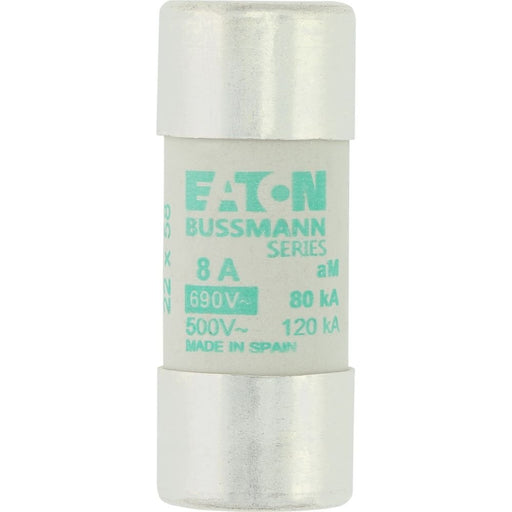 Eaton - Zylindrische Sicherung Sicherungseinsatz Nieders. CYLINDRICA#C22M8 8A AC 690V 80kA − 10 Stück