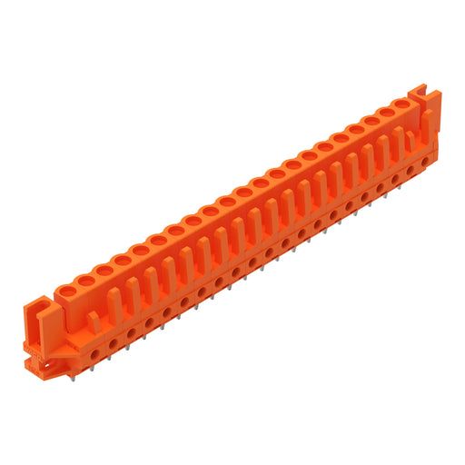 WAGO - Leiterplattensteckverbinder THT-Federleiste gerade 232-181/047-000 Maß 5,08mm,orange − 10 Stück