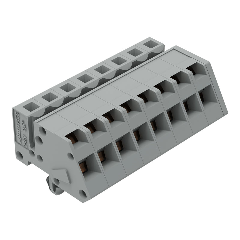 WAGO - Kabelsteckverbinder für Leiterplattensteckverbinder 1-Leiter Federleiste 731-508/008-000 CAGECLAMP 2,5mm²,gr − 50 Stück