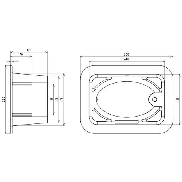 DEHN - Zubehör/Ersatzteile für Erdung und Blitzschutz Trennstellenkasten UFTSK300X220X120GG 230x150x120 o.Trenn
