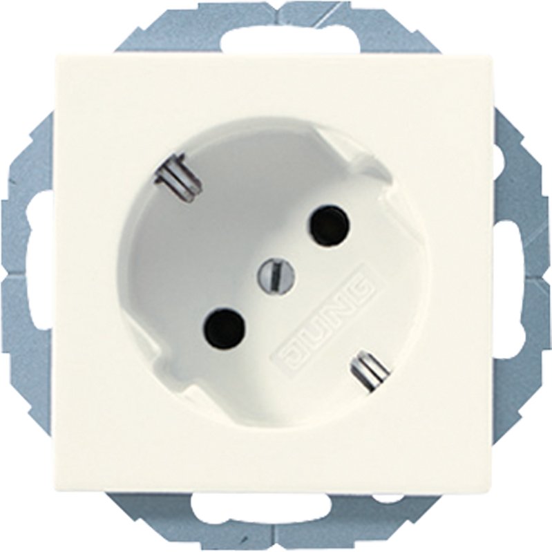 Jung - Steckdose SCHUKO-Steckdose ws A 520-45 KI 16A 250V 45Grad