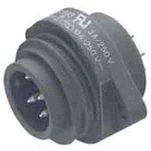 Binder - Rundsteckverbinder, Einbau (ohne Leitung) Flanschstecker 09 4227 00 07 6p.+PE