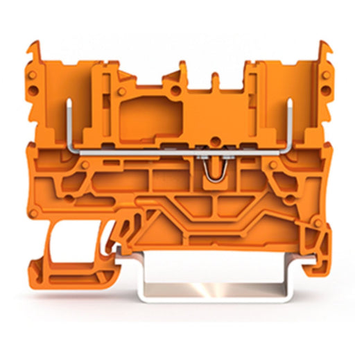 WAGO GmbH & Co. KG - Durchgangs-Reihenklemme 2-Pin-Basisklemme 2022-1602 orange − 50 Stück