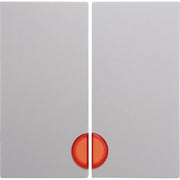 Berker - Abdeckung/Bedienelement für Installationsschalterprogramme Wippe pws 16271909 + roter Linse