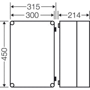 Hensel - Leergehäuse Mi-Einzelleergehäuse Mi 9311 275x425x191mm