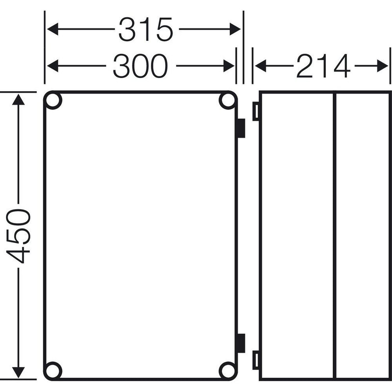 Hensel - Leergehäuse Mi-Einzelleergehäuse Mi 9311 275x425x191mm