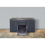 Stengel - Mini-Küche Miniküche Premiumline MPGSSG160GSGKFreBli Schiefergrau