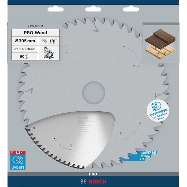 Bosch - Kreissägeblatt PRO Wood cordless 2608837742 Kreissägeblatt 305 x