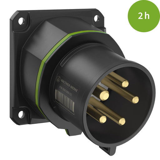 Walther Werke - CEE-Gerätestecker (IEC 60309) CEE NEO Anbaugerätestecker FW713502CC schräg 16A5P2h IP54 − 10 Stück