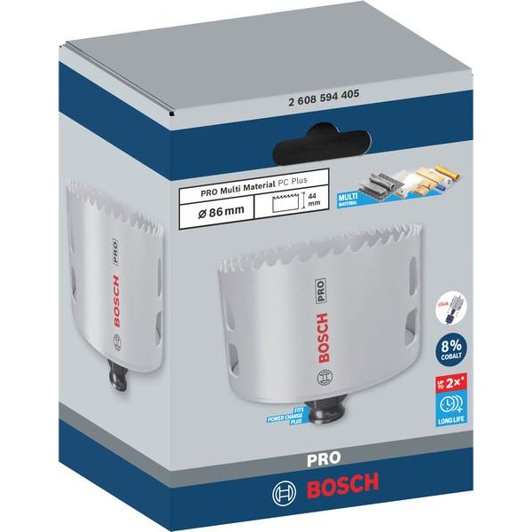 Bosch - Lochsäge PRO Multi Material PC Plus 2608594405 Lochsäge, 86 mm