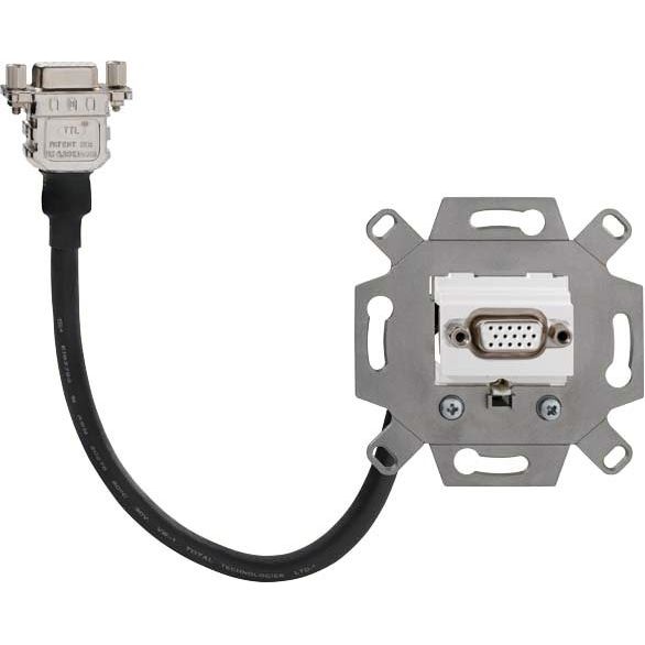 Rutenbeck - Einsatz/Abdeckung für Kommunikationstechnik VGA-Anschlussdose KM-VGA KP Up 0 g 1-fach