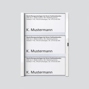 Siedle&Söhne - Zubehör/Ersatzteile für Türkommunikation Namensschild ws-hgl 200029956-00 f. TM612-3/BTM650-03
