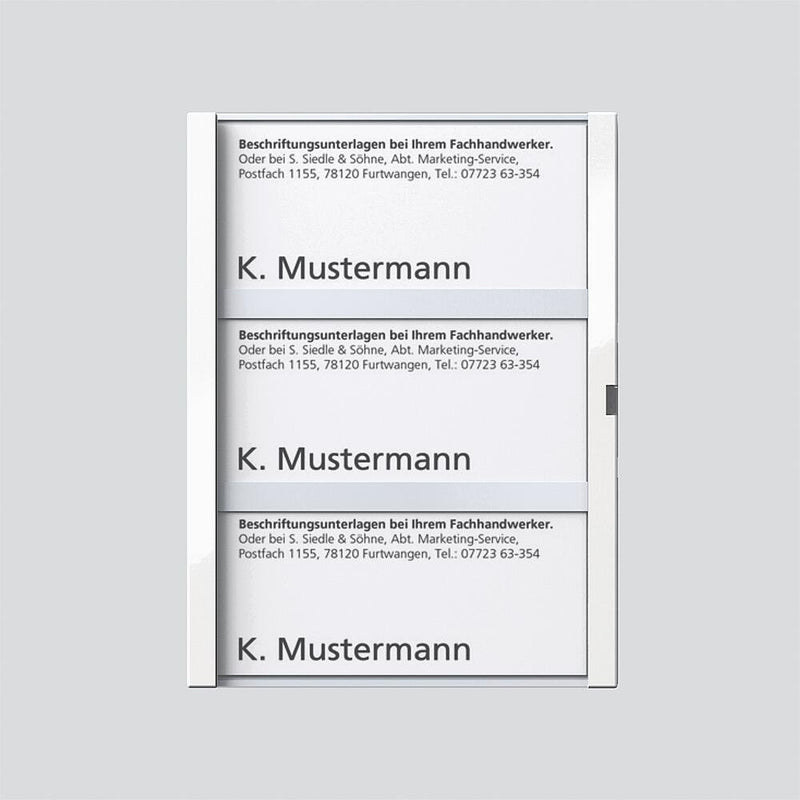 Siedle&Söhne - Zubehör/Ersatzteile für Türkommunikation Namensschild ws-hgl 200029956-00 f. TM612-3/BTM650-03