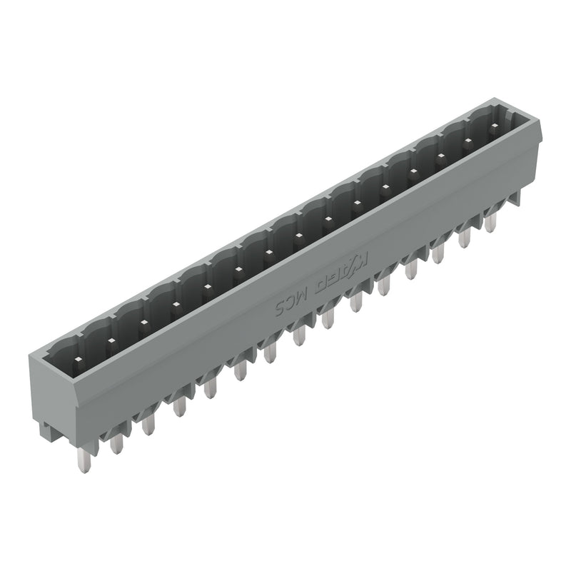 WAGO - Leiterplattensteckverbinder THT-Stiftleiste Lötstift 231-175/001-000 1,2x1,2,gerade,grau − 50 Stück