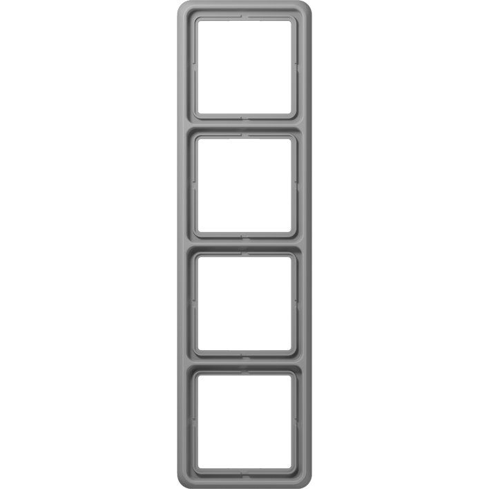 Jung - Abdeckrahmen Rahmen 4-fach gr CD 584 GR waage/senkrecht