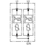 DEHN - Überspannungsableiter für Energietechnik/Stromversorgung Überspannungsableiter DG MU SP 480 3W+G Typ 2 DEHNguard M