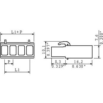 Weidmüller - Kabelsteckverbinder für Leiterplattensteckverbinder LP Verbinder Raster 5.08 BLC 5.08/4R OR − 100 Stück