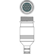 Leuze - Rundsteckverbinder, feldkonfektionierbar (Industriesteckverbinder) Leitungsdose D U-M30-16A-M