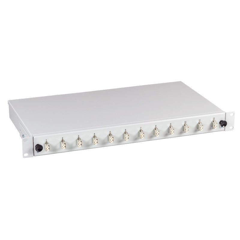 EFB-Elektronik - Patchpanel LWL Spleißbox ausziehb. LC OM4 B71902.24OM4 24Pig./12Kupplungen