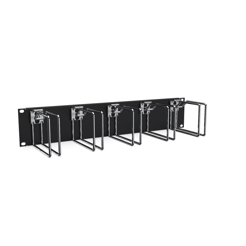 Enoc - Komponente für Verdrahtung, Kabeleinführung und -fixierung (Gehäuse/Schaltschr.) Querrangierpanel CPM 02-S 2 HE, sw/chrom