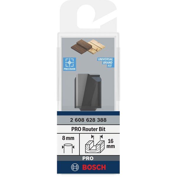 Bosch - Fräser PRO Nutfräser, 2608628388 zweischneidig 16 x L