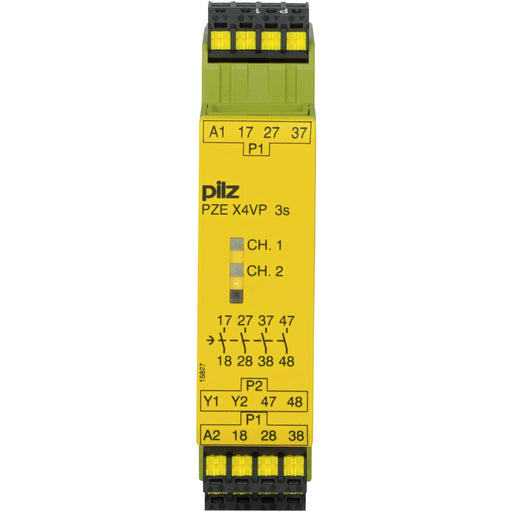 Pilz - Gerät zur Überwachung von sicherheitsgerichteten Stromkreisen Kontakterweiterungsblock PZE X4VP C 3 #787583 24VDC 4n/o fix
