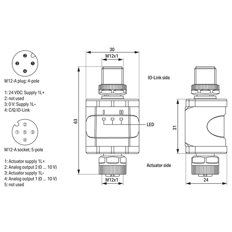 WAGO - Feldbus, Dez. Peripherie - Analoges Ein-/Ausgangs-Modul 2-Kanal-Analogausgang,IO 765-2704/200-000 Link Converter,0-10