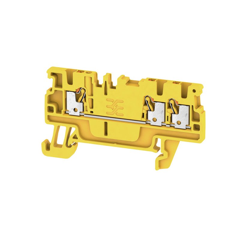 Weidmüller - Durchgangs-Reihenklemme Klemme A3C 1.5 YL PUSH IN, 1.5 mm² − 50 Stück