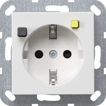 Gira - Steckdose FI-Schutz-Steckdose 267703 rws/glänzend