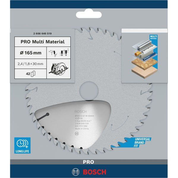 Bosch - Kreissägeblatt PRO Multi Material 2608640519 Kreissägeblatt 165 x