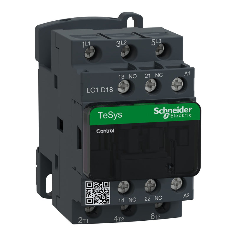 Schneider Electric - Leistungsschütz zum Schalten von Wechselstrom Leistungsschütz LC1D18P7TQ 3-polig, 1S, 1Ö − 24 Stück