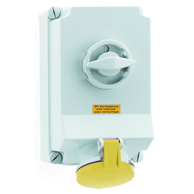 Bals Elektrotech - CEE-Steckdose abschaltbar, abgesichert (IEC 60309) Wandsteckdose 16093