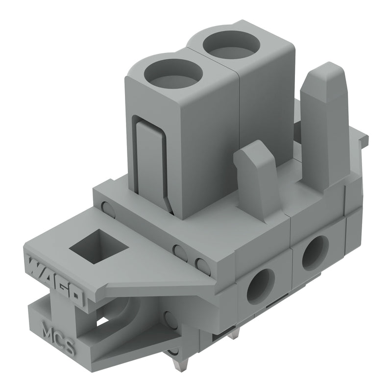 WAGO - Leiterplattensteckverbinder THT-Federleiste gerade 232-132/031-000 Rastermaß 5mm,grau − 100 Stück