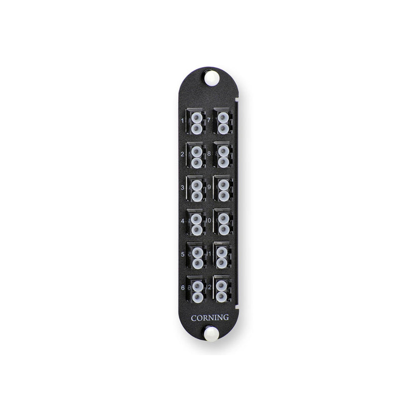 Corning - Moduleinsatz für Patchpanel LWL CCH Verteilerp. 24 Faser CCHE-CP24-D3 m.12 LC Dx OM2 Kuppl