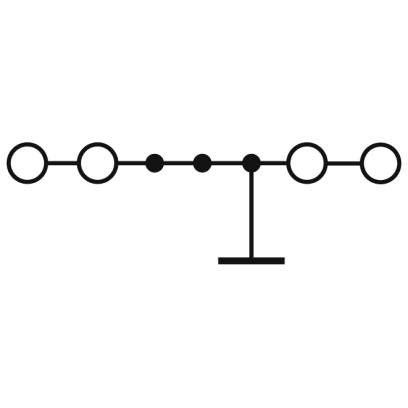Phoenix Contact - Durchgangs-Reihenklemme Schirmanschlussklemme PT1,5/S-QUATTRO-SGWH − 50 Stück