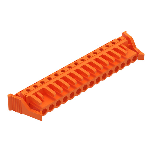 WAGO - Leiterplattensteckverbinder THT-Federleiste abgewink. 232-275/039-000 Maß 5,08mm,orange − 25 Stück