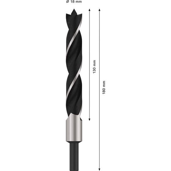 Bosch - Bohrer PRO Wood Holzspiralbohrer, 2608597202 18 x 130 x 180 mm