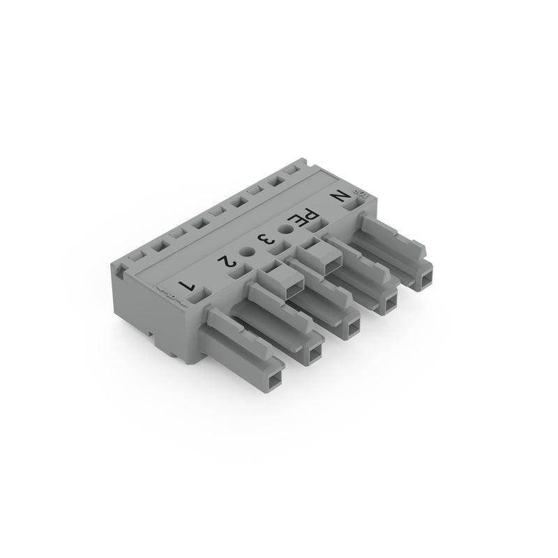 WAGO - Steckverbinder für steckbare Gebäudeinstallation Buchse 5-polig 770-245/062-000 Kod. B,grau − 50 Stück