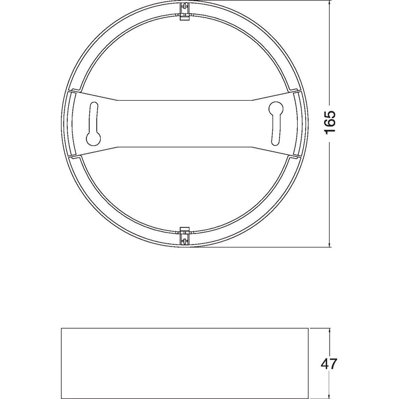 Ledvance - Mechanisches Zubehör/Ersatzteile für Leuchten Aufbaurahmen DLIP44FRAMEDN165WT DN165