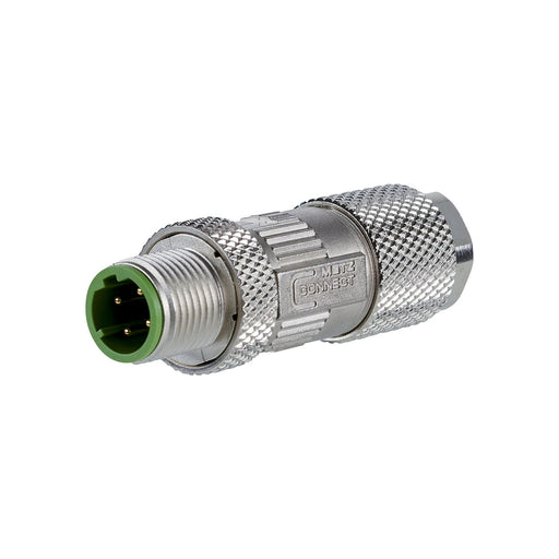 Metz Connect - Rundsteckverbinder, feldkonfektionierbar (Industriesteckverbinder) M12 Stecker, D-kodiert MNF891A115 Cat. 5, 4-6 mm − 10 Stück
