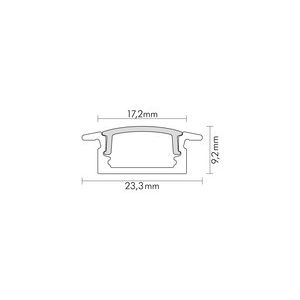 Nobile - Zubehör/Ersatzteile für Lichtschlauch/-band Alu T-Profil 2m 5011146803 Abdeckung opal − 1 Stück