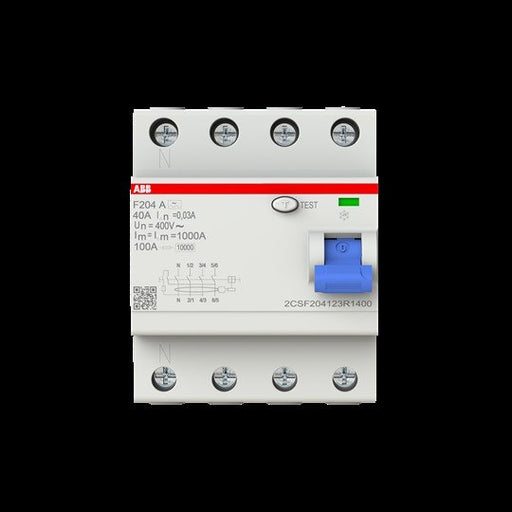 ABB Stotz S&J - Fehlerstrom-Schutzschalter FI-Schutzschalter F204A-40/0,03L pro M Compact