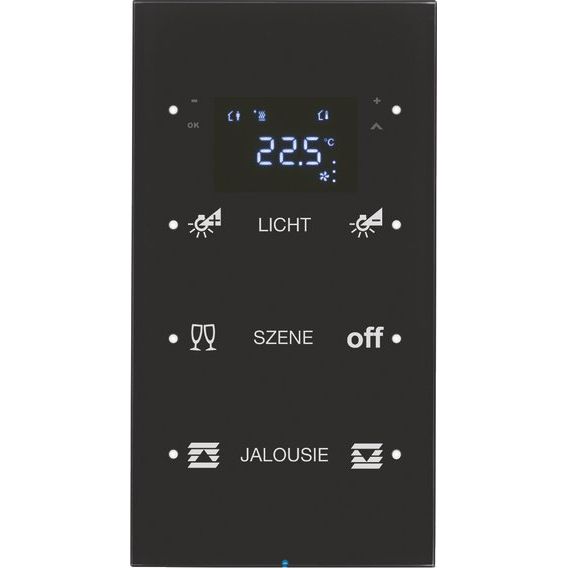 Berker - Bussystem-Tastsensor Touchsensor 3fach 75643155 Glas schwarz