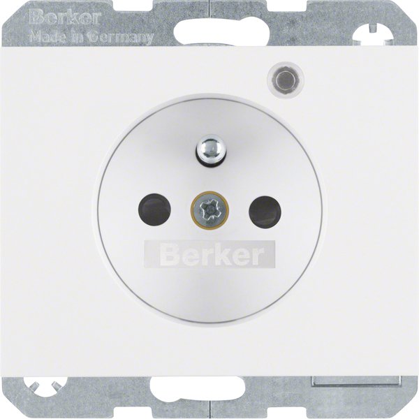 Berker - Steckdose Glas pws/gl 6765097009 Kontroll-LED