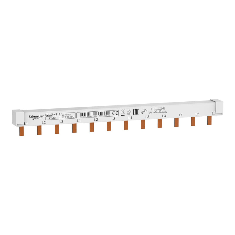 Schneider Electric - Phasenschiene EZ9XPH312 Steg 3P 12 Mod. 63A