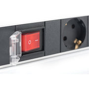 DIGITUS - Power distribution unit (PDU) DIGITUS Steckdosenleiste DN-95402 7fach Alu 1HE