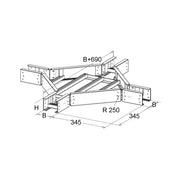 Niedax - Kreuzstück für Kabelleiter GFK-Kreuzung ULLX 150.400 150x400mm