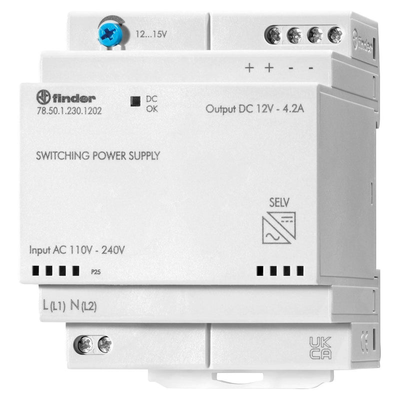 Finder - Gleichstromversorgung Schaltnetzteil 78.50.1.230.1202 12V 50W