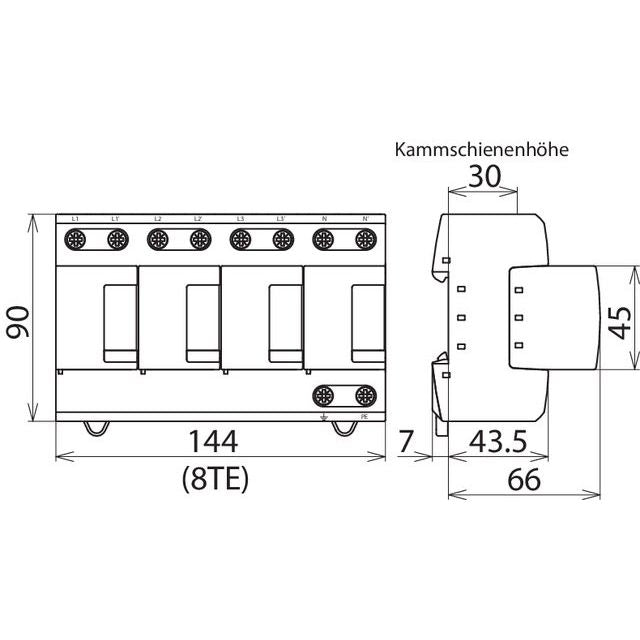 DEHN - Kombi-Ableiter für Energietechnik Kombi-Ableiter DV M TNS 255 DEHNventil M