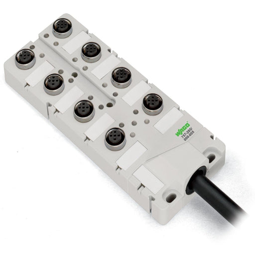 WAGO - Passiver Sensor-/Aktor-Verteiler (mit Leitung) M12-Sensor-/-Aktorbox 757-244/000-005